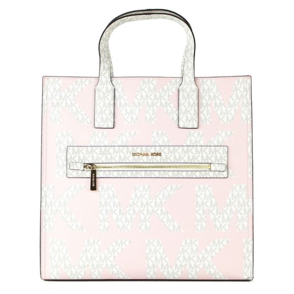 NEW Michael Kors Kenly Large Graphic Blush North South Tote Shoulder Handbag - Picture 4 of 9